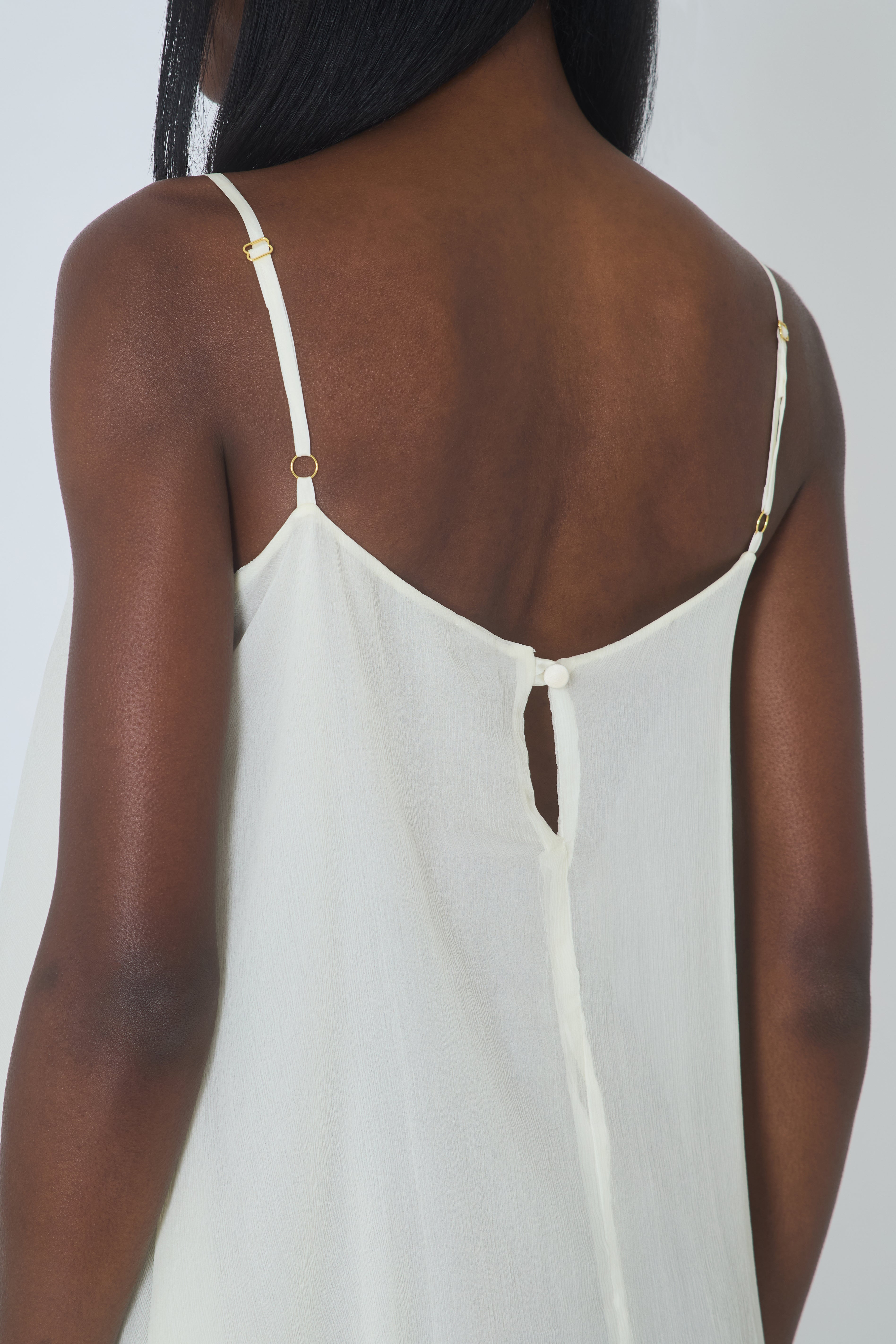 Rosette Silk Chiffon Slip