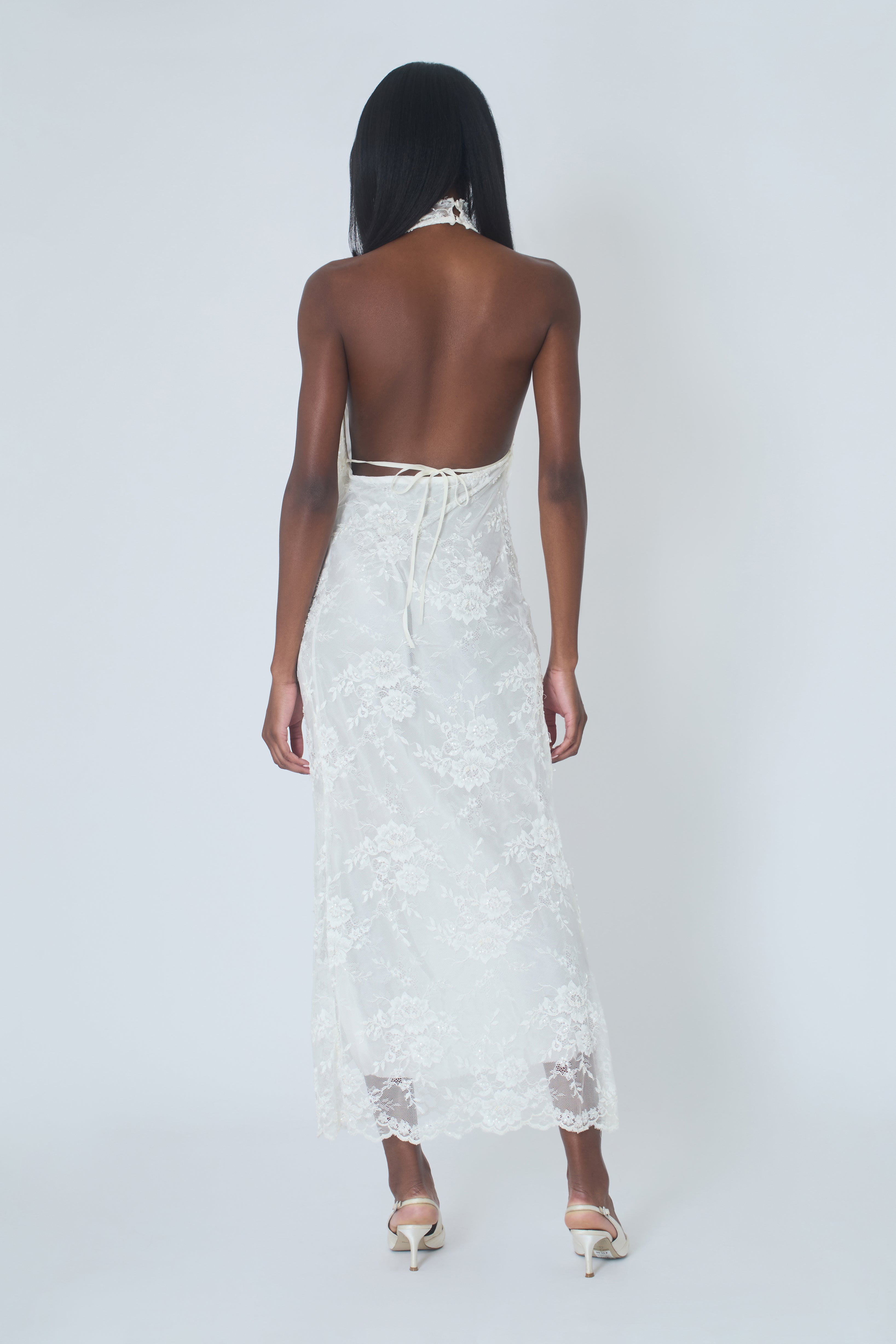 Solé  Halter Cowl Maxi gown