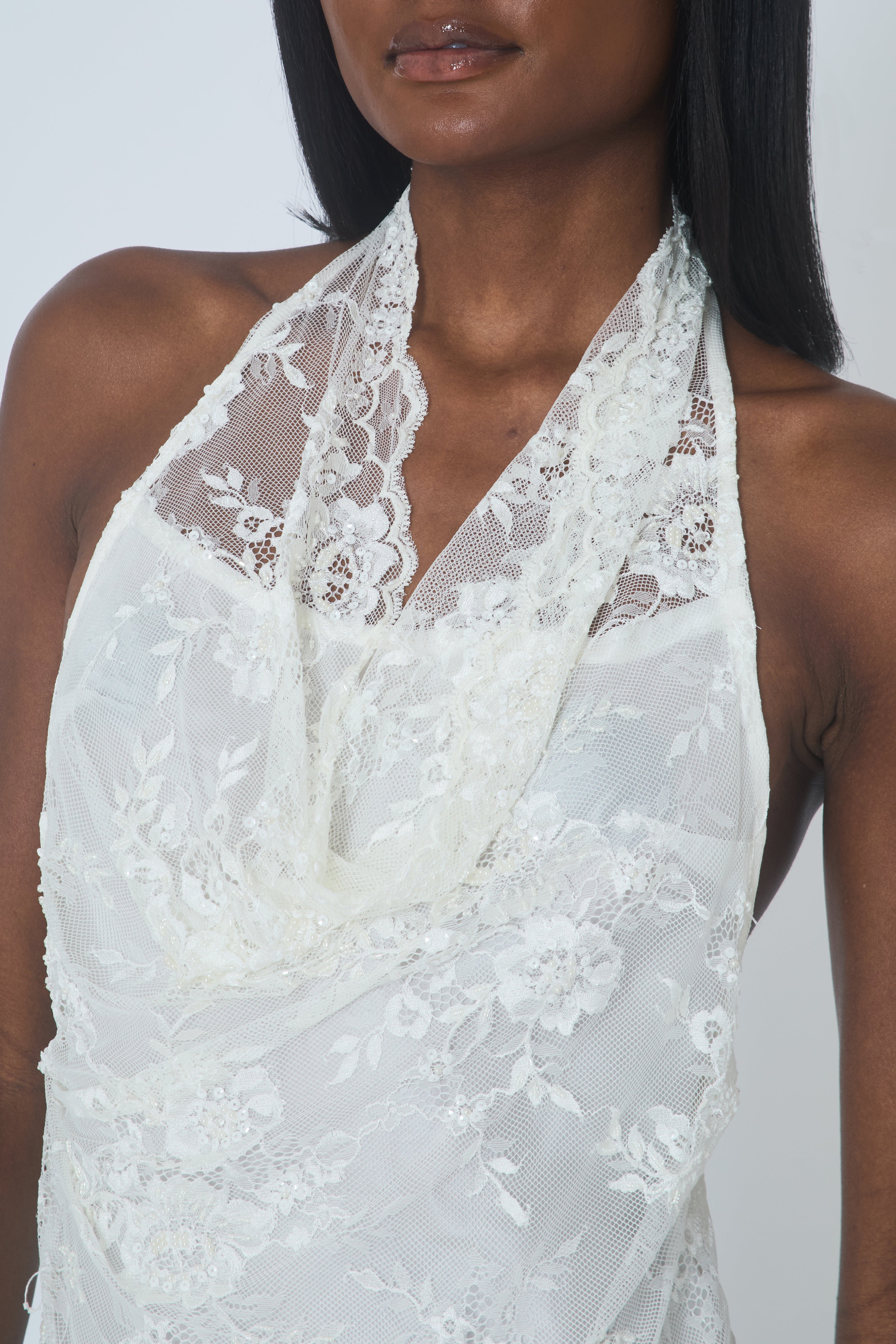 Solé  Halter Cowl Maxi gown