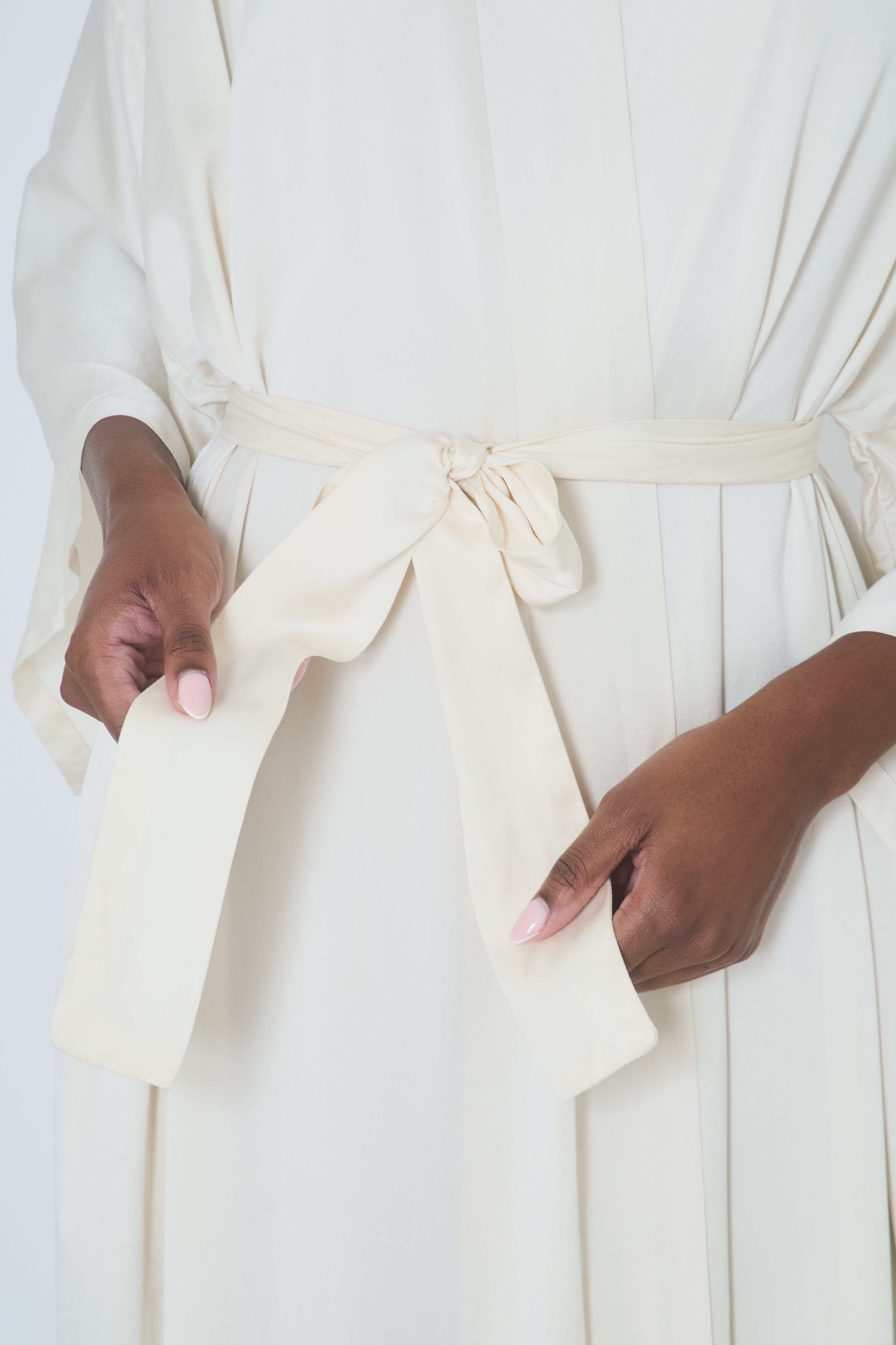 Embroidery Maxi Silk Robe