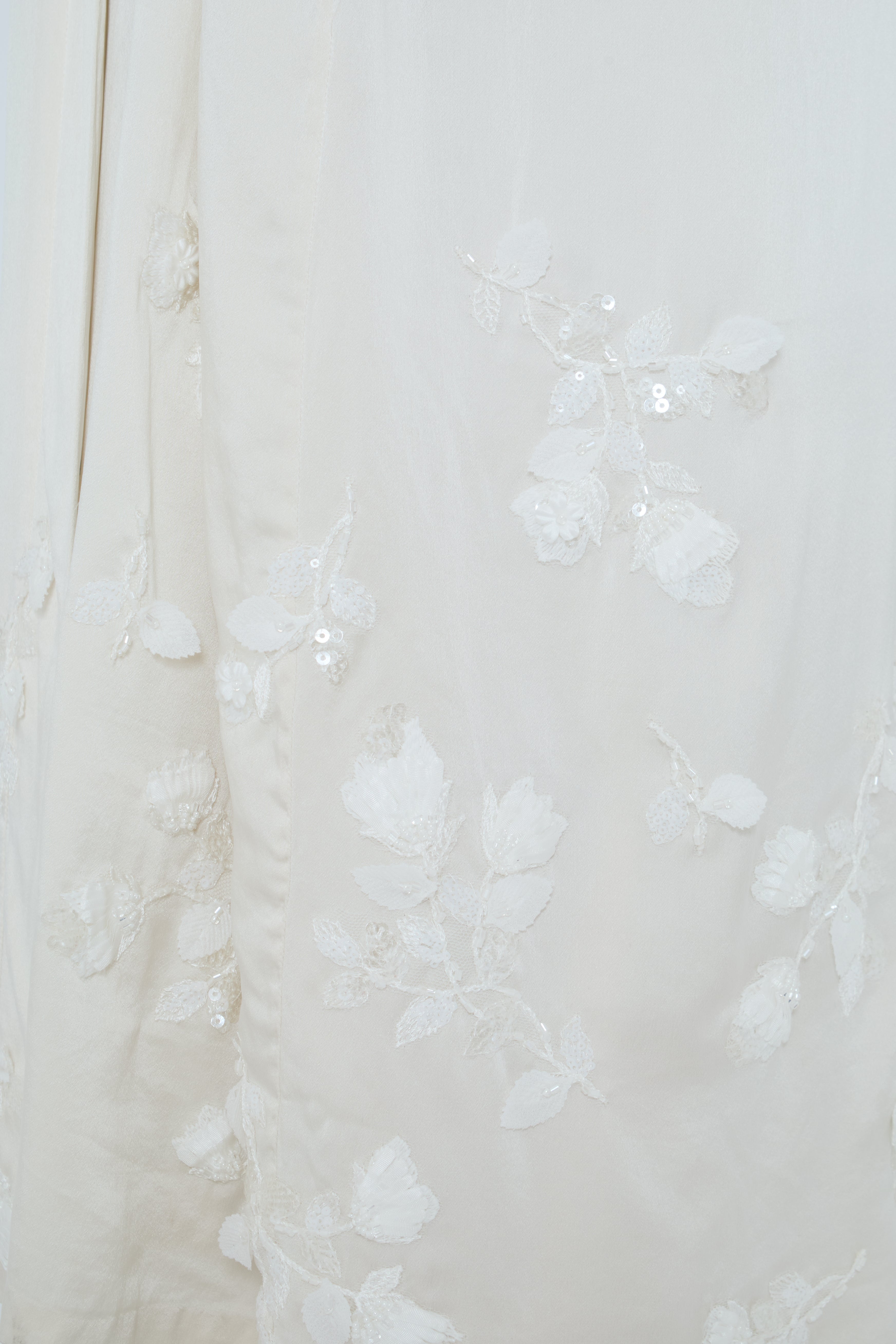 Embroidery Maxi Silk Robe